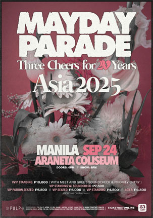 MAYDAY PARADE THREE CHEERS FOR 20 YEARS LIVE IN MANILA - MAYDAY PARADE