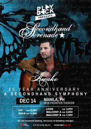 Playback Presents Secondhand Symphony 20th Anniversary - SECONDHAND SERENADE